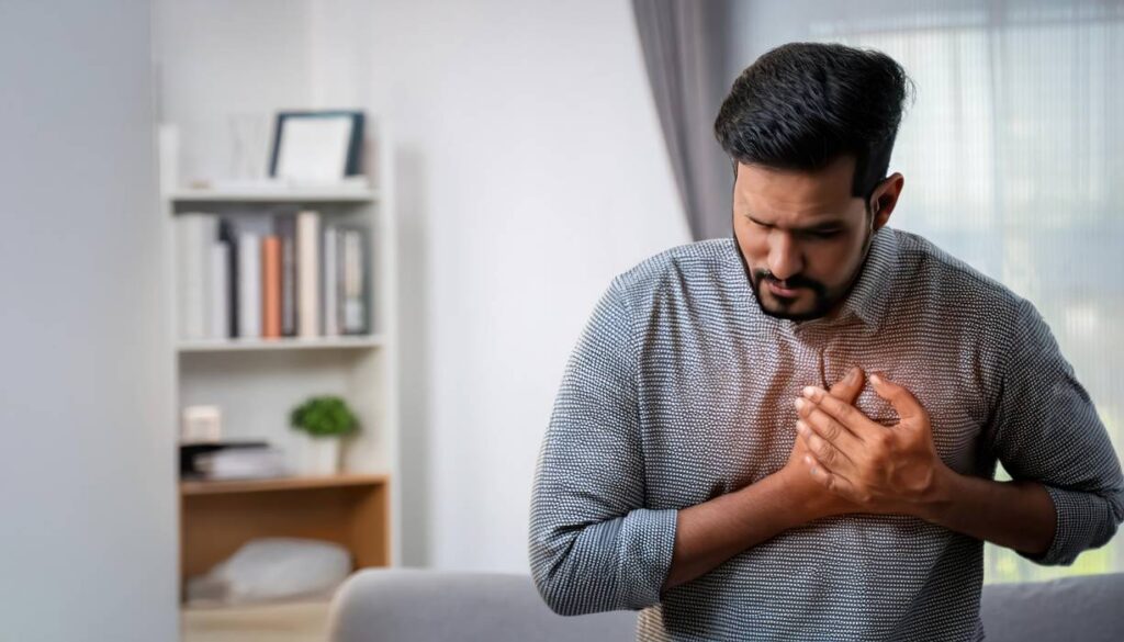 Worsening chest pain or difficulty breathing